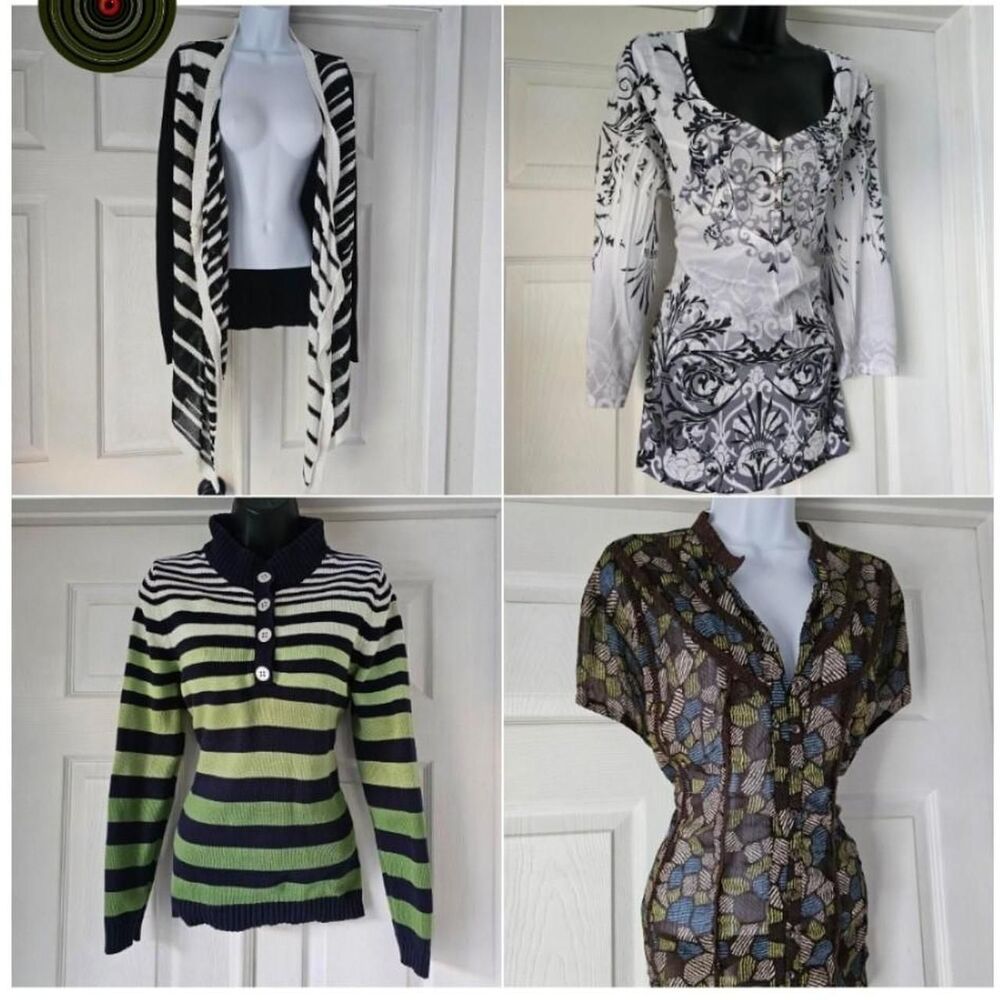 womens large/xl boho indie sleaze stripes & pattern bundle
